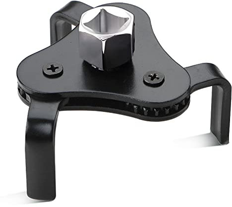 FUSHUI Clé à filtre à huile robuste à 3 mâchoires, clé universelle de 53 mm à 108 mm