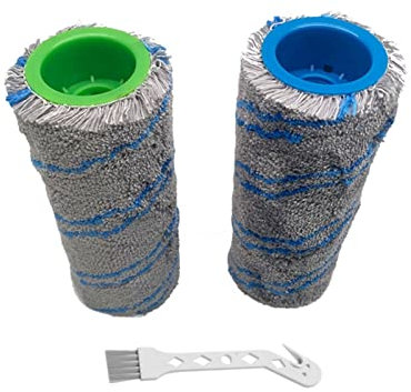 ZIMAGU 2-teiliges Ersatz-Mikrofaser-Walzenbürsten-Set, kompatibel mit Kärcher BR30/1 FC3 FC3D FC5 FC7 Hartbodenreiniger