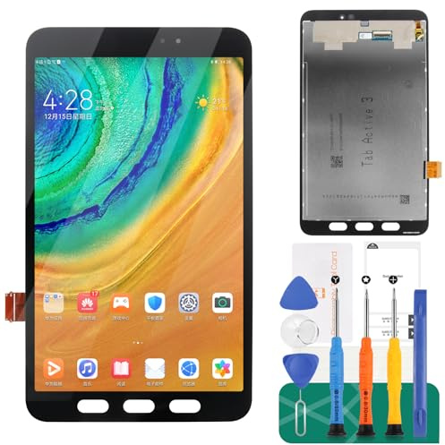 Ersatzdisplay für Samsung Galaxy Tab Active3 LCD-Display für Samsung Galaxy Tab Active 3 3. 2020, SM-T570, Touch-Digitizer-Reparaturset, Schwarz, WLAN-Version