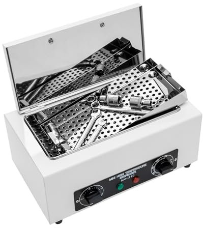 Hot Air Steriliser Disinfectant, 300 W 220°C Dry Heat High Temperature Steriliser mit Zeitschaltuhr und Kontrollleuchte für Nagelwerkzeuge, Kosmetikwerkzeuge