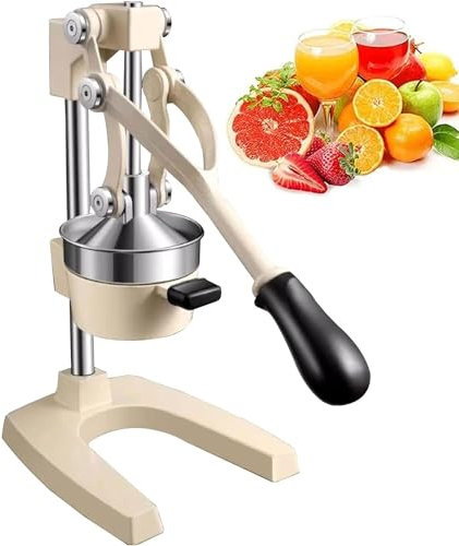 Spremiagrumi Manuale Commerciale, Spremifrutta Per Carichi Pesanti, Filtro In Acciaio Inossidabile + Corpo In Ghisa, Con Spazzola E Misurino Da 500 Ml Per Anguria, Pomodoro, Arancia, Mela