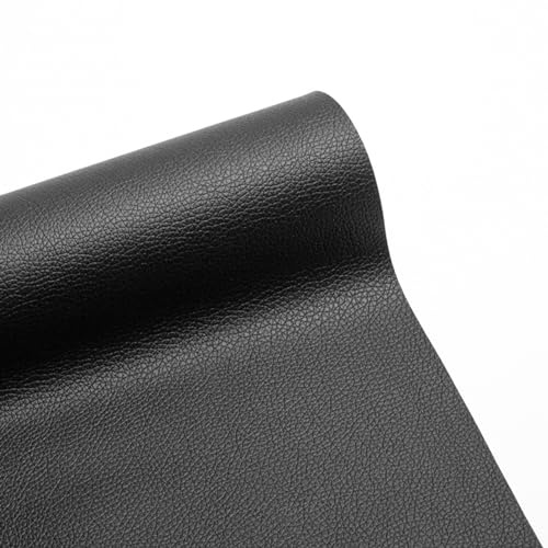 Rundago Leder Reparatur Set 30 x 138 cm Schwarz PVC Selbstklebend