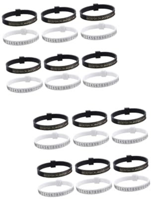 Operitacx 24 Teiliges Ringmaß Für Schmuck Ringband Fingerringmaß Aus Kunststoff Maß Für Ringe Schmuckmaß Ringmaß Schmuck Ringlineal Maß Für Eheringe