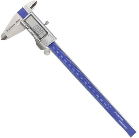 Calibrador Vernier digital con acero inoxidable de 0-300 mm con pantalla LCD grande, conversión de fracciones milimétricas en pulgadas, herramientas de medición Calibres para medición de precisión