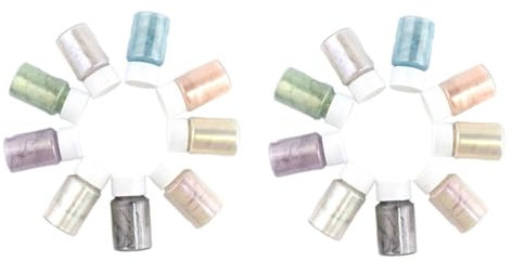 TEHAUX 18stücke Teiliges Set Kosmetischer Mica-pigmentpulver Strahlende Farben Für -make-up Nail Art Und Kreative Projekte Schimmernden Farbtönen Handgefertigte Anwendungen