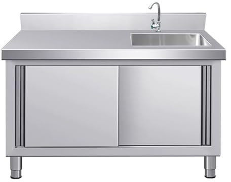 Multifunktionaler Spülenschrank Aus Edelstahl Mit Plattform Freistehender Spülenschrank Gewerblicher Haushaltsküchenschrank Großer Raum Multifunktionales Außenwaschbecken Mit Wasserhahn