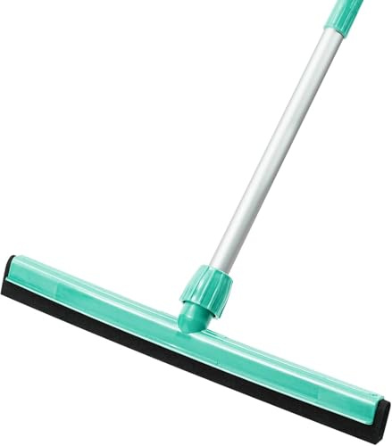 18 Floor Squeegee with 43 Adjustable Aluminum Handle Light Duty Magic Broom for Floor,Garage Courtyard Shower Bathroom Floor Marble Glass Tile Water Foam Cleaning