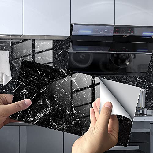 HORIWE Rechteckig Fliesenaufkleber PVC Wasserdicht Wandaufkleber 12x6 inch | Wasserdicht & ölfest Selbstklebende Tapete Einfach Anzubringen Fliesen Folie für Küche,Schrank,Möbel,Tisch,Badezimmer 30x15cm