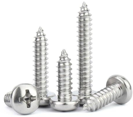 LanMaiXun 5Stück M8×25mm 304 Edelstahl Cross Pan Kopf Selbstschneidende Schrauben, Holzschrauben