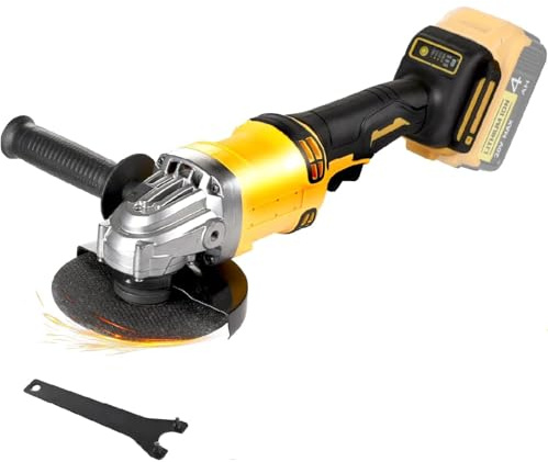 Amoladora angular inalámbrica compatible con batería Dewalt de 20 V máximo (sin batería) (sin ruedas) sin escobillas de 4-1/2 pulgadas amoladora angular para cortar, reja, pulir (10000 RPM)