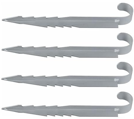 Monozoz Piquets de Vent pour Trampoline, ancrages au Sol en métal, ancrages de Fixation pour balançoire d'hiver, Outil d'ancrage d'équipement d'extérieur
