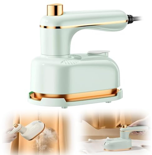 Vaporizador al vacío 2025 para ropa, portátil de vapor rápido de 5 segundos, planchado al vapor, mini plancha mejorada para el hogar, mini plancha de viaje para ropa (verde)
