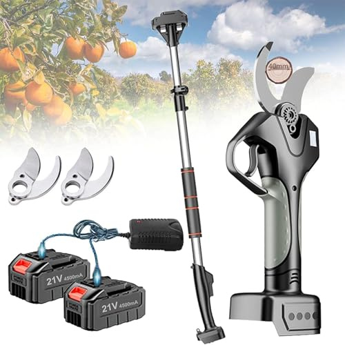Forbici da potatura elettriche, Forbici da potatura elettriche Portatili Senza Fili con Custodia per Il Trasporto, con Asta di prolunga - Elettriche Senza Fili da 40 mm, per potare Alberi