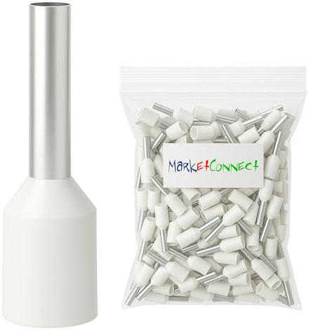 MarketConnect® Puntalini elettrici a crimpare • Sez. 0,75 mmq • Lung. 8/14 mm • 500 pz • Bianco Weidmüller (WD/W) • Unipolare Capicorda