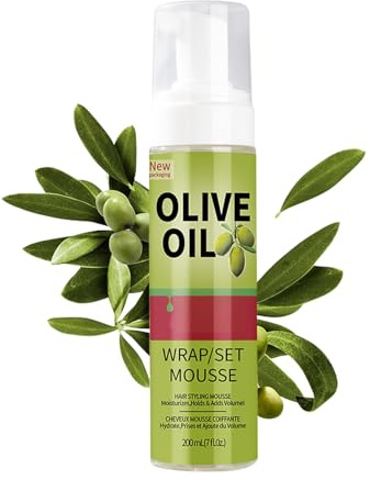 Hair Styling Curling Mousse, Olive Oil Curly Hair Mousse, Long-Lasting & Lightweight, Multi-Purpose Hair Fluffy And Curling Tool for Hydration Nourishing