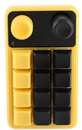 Acouto Clavier Mécanique Programmable à Une Main 12 Touches Double Bouton Interrupteur Rouge Clavier Programmable Rvb Couche de Couches avec Touche de Yo One Handed Mechanical KeyboardRGB