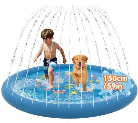 Sprinkler Wasserspielmatte Splash Pad Wasserspielzeug Outdoor Sommer Spritzpad Matte Für Den Garten Draußen(150cm)