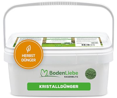 RASENBLITZ Kristalldünger Herbst Rasen 2,5 kg – Rasendünger Herbst – zur Vorbereitung auf den Winter – unterstützt Rasensamen bei Keimung & Wachstum – für starke Wurzeln