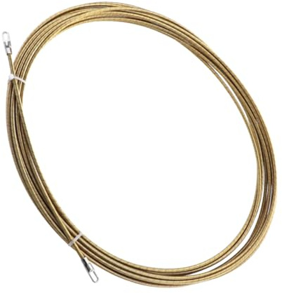 GLEAVI Estrattore per Cavi Metallico 5 M Molla Flessibile e Testata Pressata, Infilatore Elettrico per Cablaggi a Parete e Condotti Pavimento, Strumento per Giunzioni Cavi Elettrici