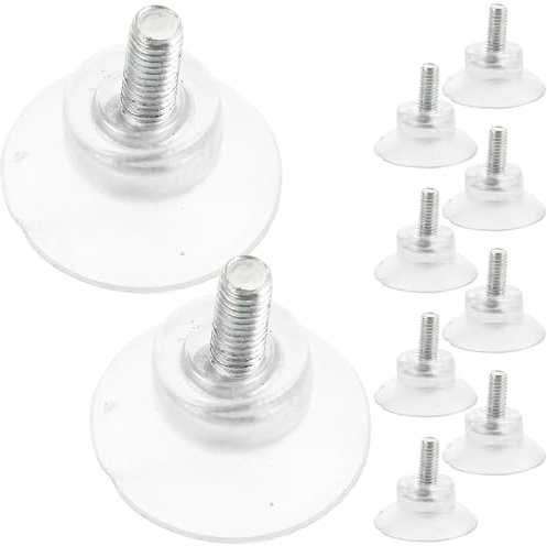 MAGICLULU Lot de 10 Patins Antidérapants en Silicone Transparent 6 Mm Ventouse pour Plateau de Table en Verre, Fixation Sécurisée pour Table Basse, Intérieur et Extérieur, Coussinets