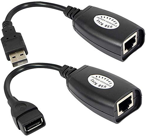 Agmoctz Extensor de Adaptador de ExtensióN de Cable LAN de USB una RJ45 RJ 45 Amplificador de SeñAl de Puerto de USB una Red