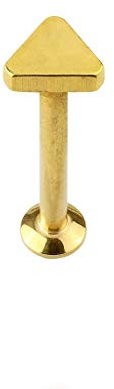 Paula & Fritz® UNIVERSAL Stud Labret Monroe Cartilage Gold roségold schwarz Silber Spitze Dreieck Edelstahl Chirurgenstahl 316L LSI23-1606_GD