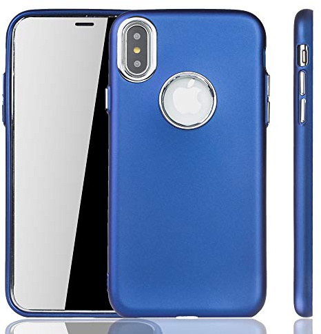 König Design Coque de protection pour Apple iPhone X/XS – Étui de protection pour Apple iPhone X/XS – Bleu foncé