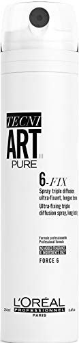 L'Oréal Paris Tecni.ART 6-Fix, Haarspray mit extra starkem Halt, starke Fixierung ohne Rückstände, für langen Halt, Haarstylingprodukt, 200 ml