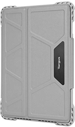 Targus Pro-Tek THZ73711GL Étui Rotatif pour Apple iPad (6e/5ème génération), iPad Pro (9,7), iPad Air 2 et iPad Air avec Support à Trois Volets, Porte-Stylet, Fermeture magnétique, argenté