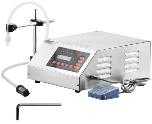 VEVOR Riempitrice per Liquidi 2-3500ml GFK-160 Liquid Filling Machine Pompa di controllo digitale Riempitrice di liquidi Macchina di rifornimento di liquidi automatica