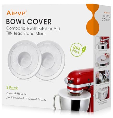 AIEVE Mixer-Schüsselabdeckungen für KitchenAid 4.5–5 Qt Kippkopf-Standmixer, 2 Stück Standmixer, Schüsselabdeckung, Mixer, Spritzschutz, kompatibel mit Küchenhelfer, Kitchenaid Classic