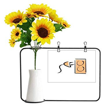 Beauty Gift Tarjeta de bendición de la botella de los jarrones del girasol del patrón del enchufe del cable de carga