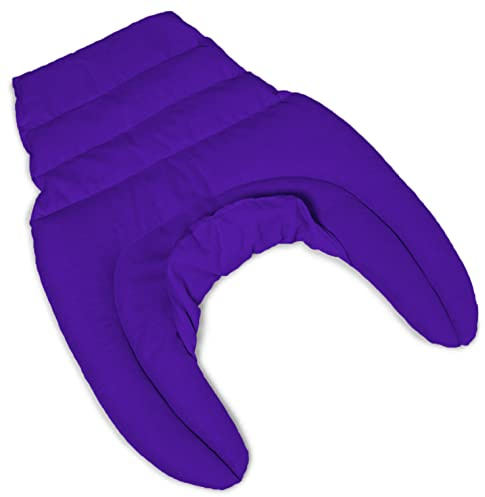 Cuscino per il collo con forma a U per l'area cervicale - Collo + Spalle + Schiena - Cuscino con noccioli di ciliegia - Cuscino termico - Cuscino per il collo - porpora