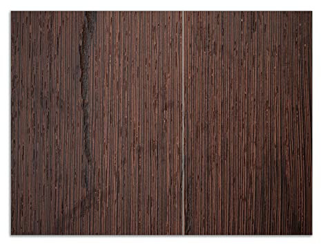 Wallario Herdabdeckplatte/Spritzschutz aus Glas, 2-teilig, 70x52cm, für Ceran- und Induktionsherde, Motiv Holz-Optik Textur dunkelbraunes Holz