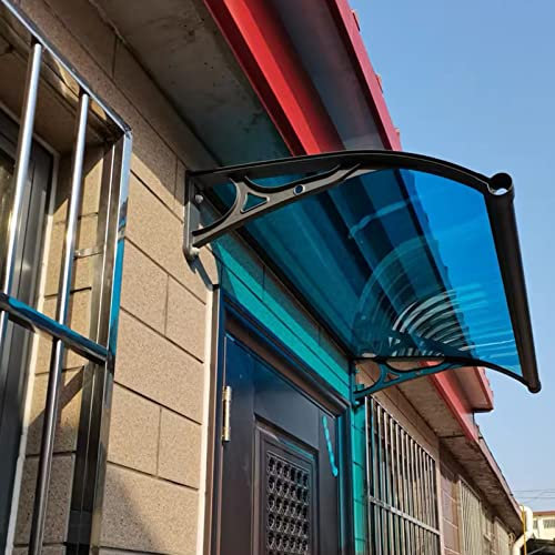 Marquise Aluminium Auvent de Toit Terrasse Marquise Porte D'entree,Marquise de Porte Exterieur,Auvent D'entrée Porte D'entree Marquise de Porte Fenêtre Auvent (100X120cm/39inX47in,100cm)