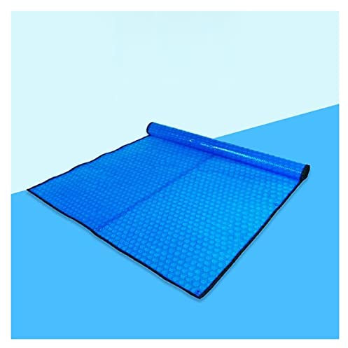 Couverture solaire de piscine avec bulles, protection de couverture de piscine épaisse de 500 microns avec bords enveloppés, chauffe-piscine solaire à transfert de chaleur for piscines enterrées ( Col