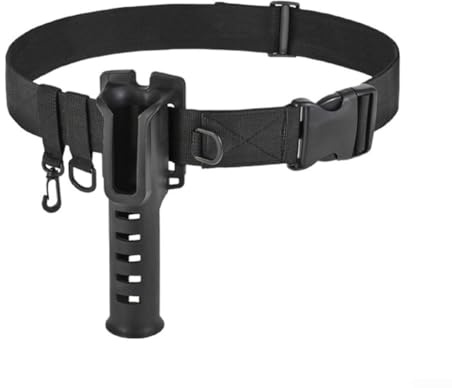 Angelgürtel Rutenhalter, verstellbare Taille Watgürtel für Spinnrute, kompatibel mit den meisten Arten von Angelruten