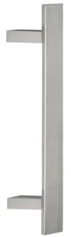 VI.TEL. Coppia Maniglioni per Porta Portone Liscio Zancato In Acciaio Inox Satinato Per Porte Interne Esterne Serramenti E Negozi serie Caserta Z 2 Pezzi