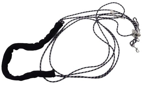 HOHXFYP Longier Trainingshilfesystem für Pferde, Verstellbare Longe Ausrüstung für Das Pferdetraining mit Hinterer Abdeckung, Professionelles Longierhilfe Training für Pferde für Pferde(Schwarz)