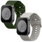 kwmobile 2X Sportarmband kompatibel mit CMF by Nothing Watch Pro (D395) Armband - Fitnesstracker Band Set aus TPU Silikon