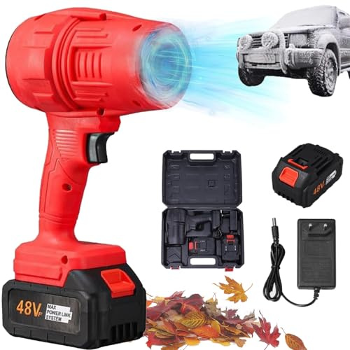 Storm Industries sladdlös Turbo Jet blås hög effekt bil dammborttagning snöborttagning BBQ (röd)