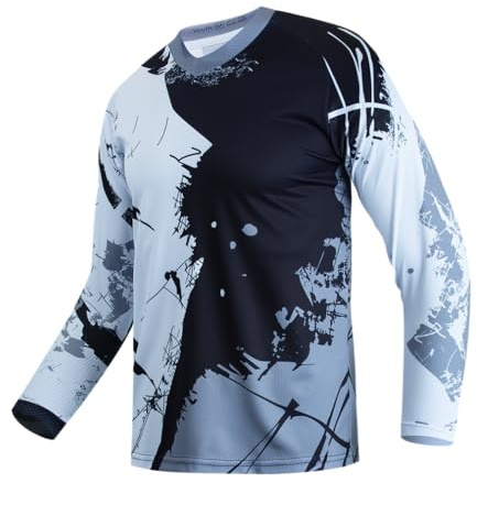Hotlion Barn mountainbike jersey ungdom långärmad cykeltröja 4-14 år motocross tröjor pojkar flickor off-road racewear, 26cu9023gr, 12 år