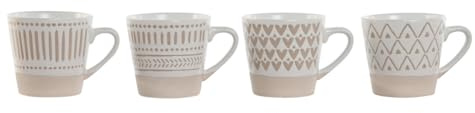 CAFE SET 4 GRES 8X6X7,5 180ML MATE BEIGE