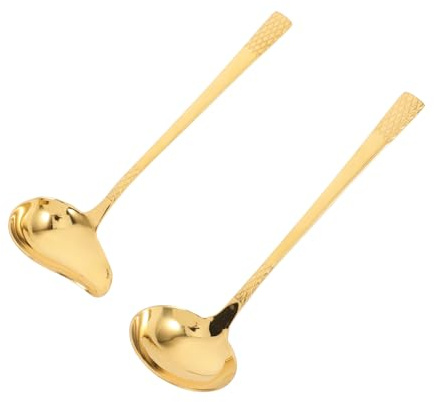 Alipis 2piezas Cuchara De De Pato De Acero Inoxidable Para Servir Salsas y Cocinar Cuchara Para Mojar Salsa Para Uso Cocina y Bufé