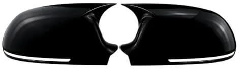 Coque Rétroviseur, Couvercle de Rétro Utilisation Adaptée Pour Audi A3 8P A4 A5 Couvercle De Rétroviseur Latéral De Voiture Capuchon D'aile Boîtier De Porte Extérieur Garniture De Coque(Type A Black)