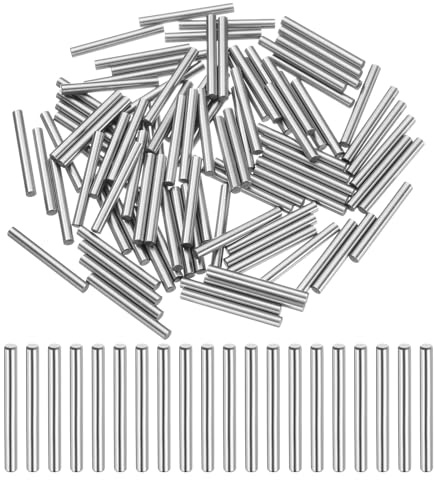 QUARKZMAN Zylinderstifte Rostfrei 3x30mm Spannstift, Silberton 100Stück | Passstift Metallstifte Metallstifte, Dübelstifte Bolzen Metall für DIY, Möbel, Bastelprojekte