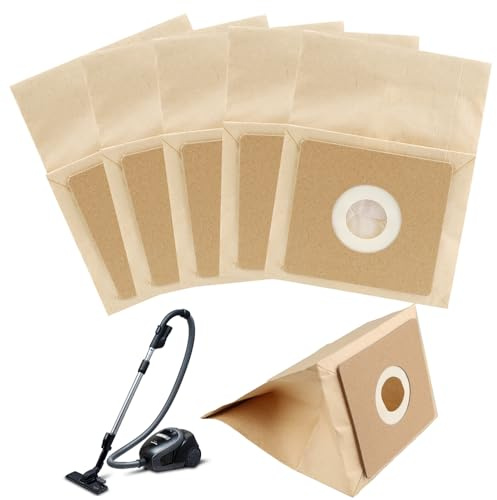 5 Pack Vacuum Cleaner Bags for Bush Argos Model VCB35B15C1J7W-70, VYTRONIX RBC02 BC-402 BC-501 Argos Value VC402 VC401 Tear-Resistant 5-Layer Filtration Paper Dust Bags Vacuum Cleaner Accessories