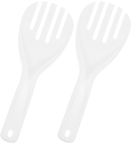 Healeved Lot de 2 Cuillères à Riz en Plastique Antiadhésives Résistantes à la Chaleur Spatules Épaisses Légères pour Cuiseur à Riz Service Précis en Restauration et Cafétéria
