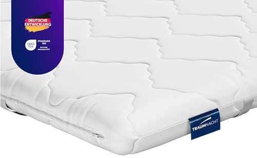 Traumnacht viscoelastischer orthopädischer Matratzentopper, mit Memory Foam Effekt, Öko-Tex zertifiziert, 140 x 200 cm, produziert nach deutschem Qualitätsstandard
