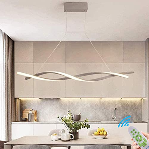 Pendelleuchte Esstischlampe LED Esszimmer Hängelampe Moderne Dimmbar Fernbedienung Bar Deko Hängeleuchte Decke Höhenverstellbar Pendellampe für Wohnzimmer Schlafzimmer Hotel Innen Hänge-Leuchten